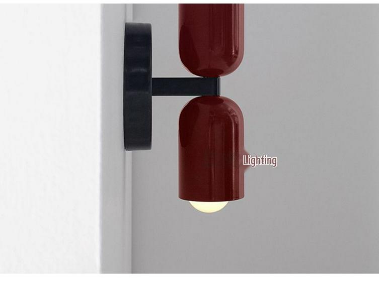 Mid-Century Modern Double-Head Cream Wall Lamp - Creative & Colorful Vintage Design for Nordic Bedrooms
