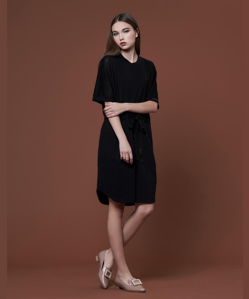 Jihui Black Dressy Dress (Linen)