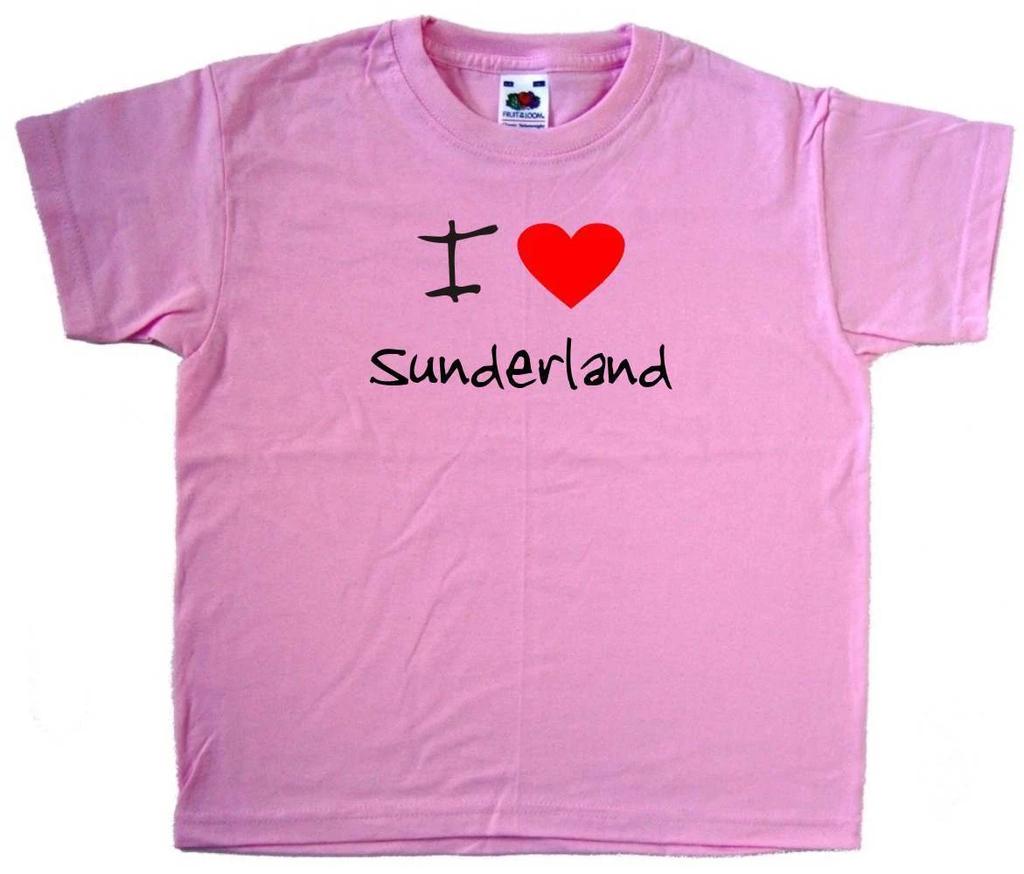 Miluji Srdce Sunderland Růžové Dětské Tričko
