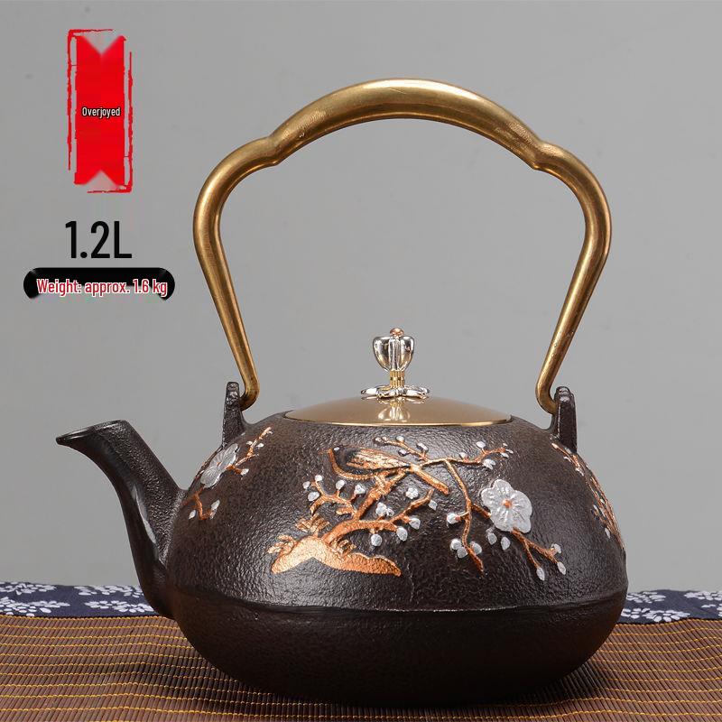 Hand-Forged Japanese Cast Iron Teapot for Gongfu Tea