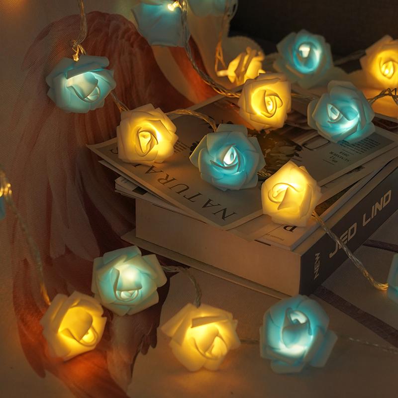 LED Rose String Lights - Romantic Valentine's Day Bedroom Decor