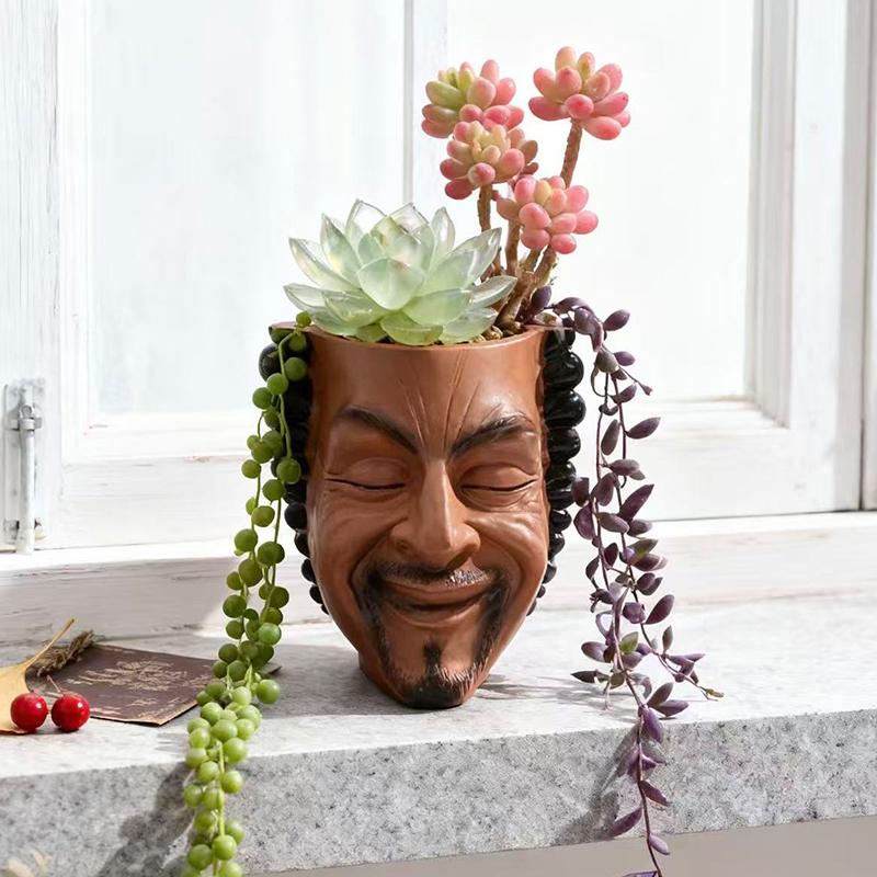 Creative  Style Flowerpot Green Potted Plants Container Home Courtyard Garden Decoration Resin Handicrafts Ornament