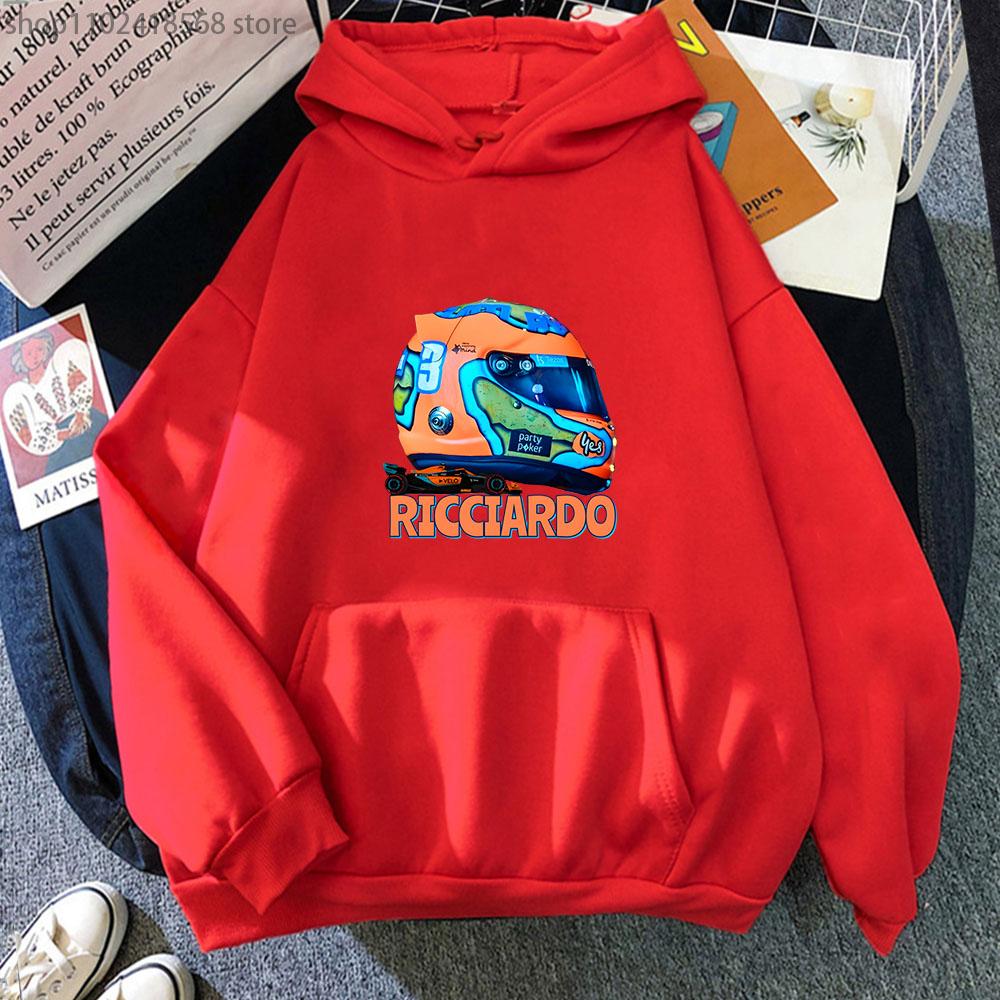 Samochód F1 2022 Mclaren Team z bluzami samochodowymi Mcl36 Daniel Ricciardo Helmet Bluza F1 Y2k Ubrania Damskie Męskie Unisex Streetwear