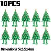 10/1Pcs Desktop Ornament Funny 3D Printed Christmas Tree Articulated Party Christmas DIY Green Tabletop Decoration Kids Gifts