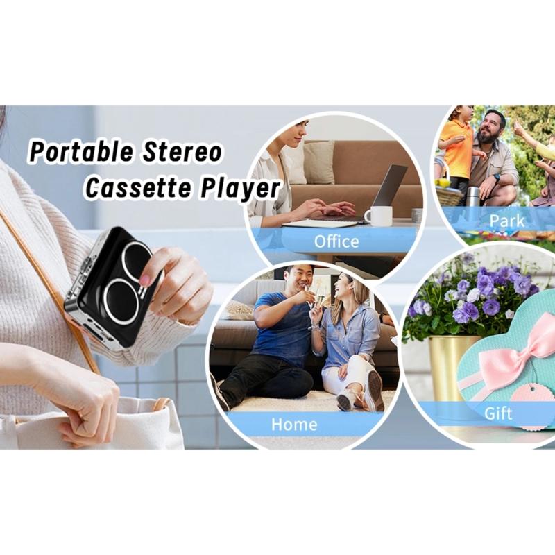 Upgrades Cassettes to MP3 Converter Directly Saves Sounds to USB Flash Drive with Build In Speaker for Real Time Playbacks
