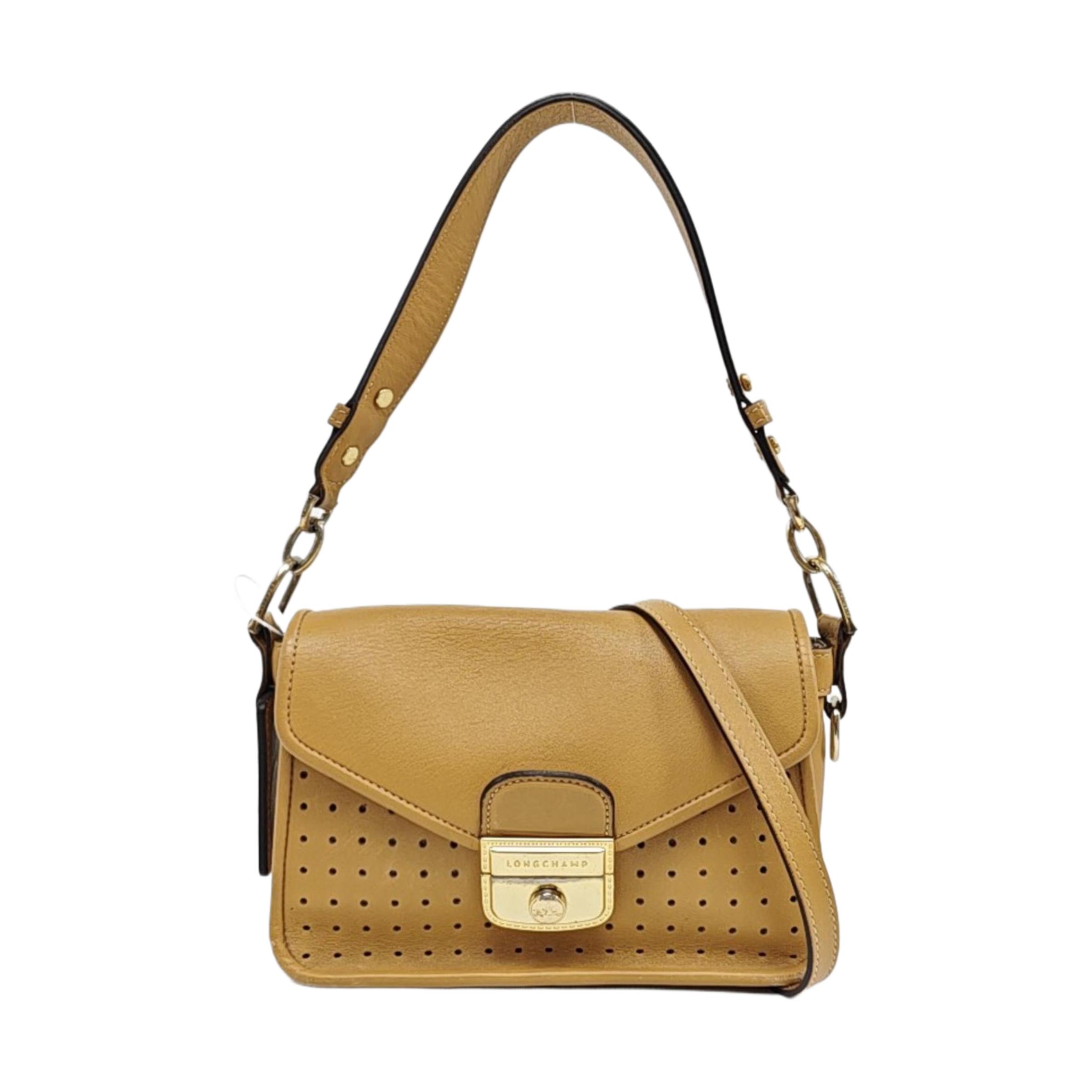 [Pre-Owned] Mademoiselle Brown Leather Shoulder Bag - Fair #1W0CDKQ ONE SIZE