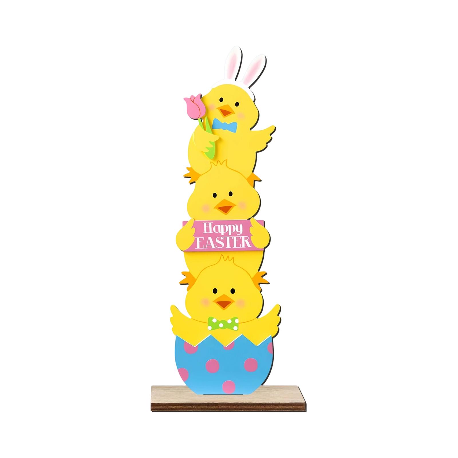 

Wooden Decor, Cute Easter Table Ornaments For Living Room Bedroom Shelf Desktop