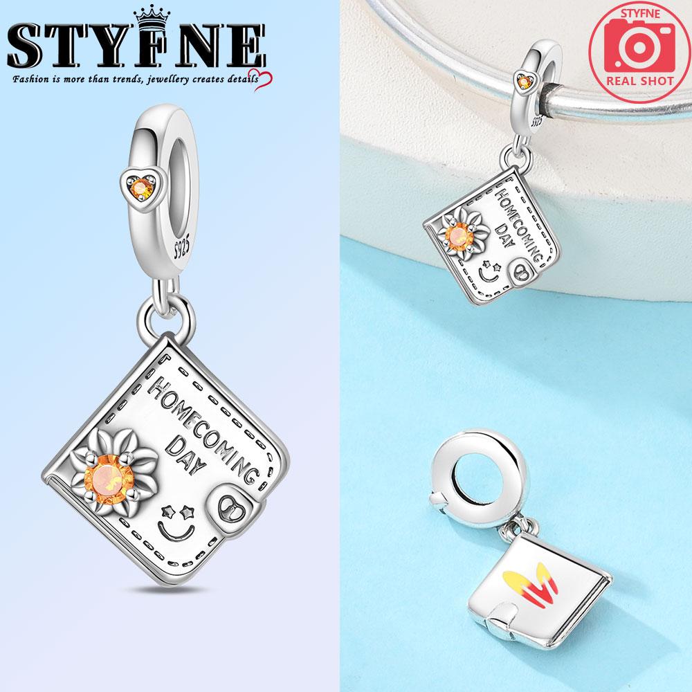 Copper Pink Glittering Zircon Heart Love Magic Headphones Backpack Charms Beads Fit Diy Bracelets Necklace Jewelry