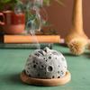 1Pc Moon Incense Burner Aromatherapy Burner Living Room Decoration Ornament, For Outdoor Yard Patio Garden Home Decoration, Halloween Christmas Gift