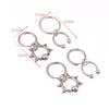 Boucles d'oreilles simples en acier inoxydable avec perles rondes en fer à cheval, boucles d'oreilles pendantes punk avec rivets pointus pour femmes, bijoux quotidiens pour fête, cadeau
