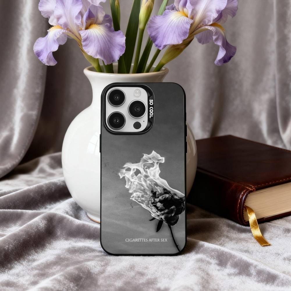 C-Cigarettes A-After Sex B-Band Phone Case For iPhone17,16,15,14,13,12,11 Plus,Pro Max Black Candy silver phone case