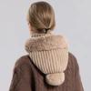 Warm Pullover Cap Windproof Neck Warmer New Scarf Mask Integrated Hat  Autumn and Winter