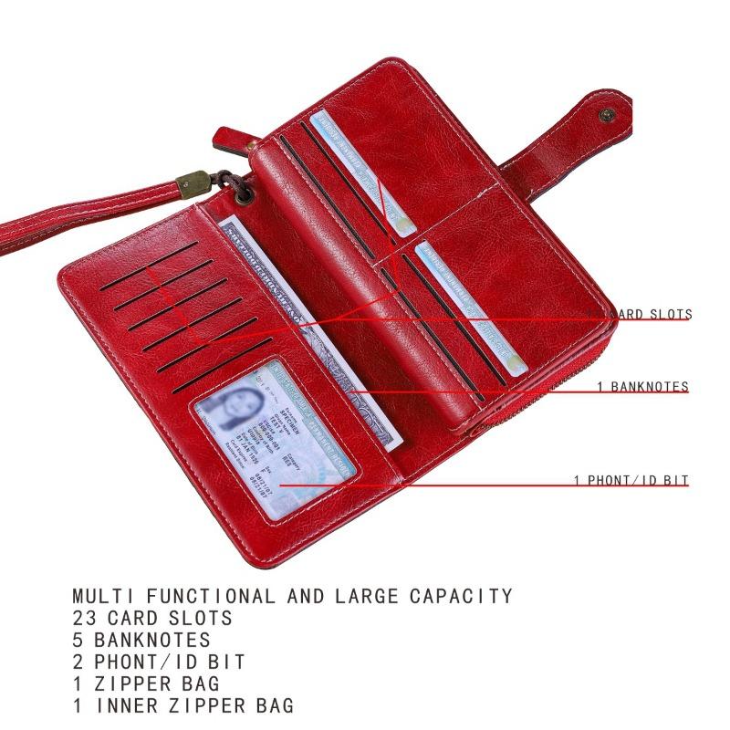 Retro Multi Functional Large Capacity Long Women's Wallet Wallet Wallet Handbag