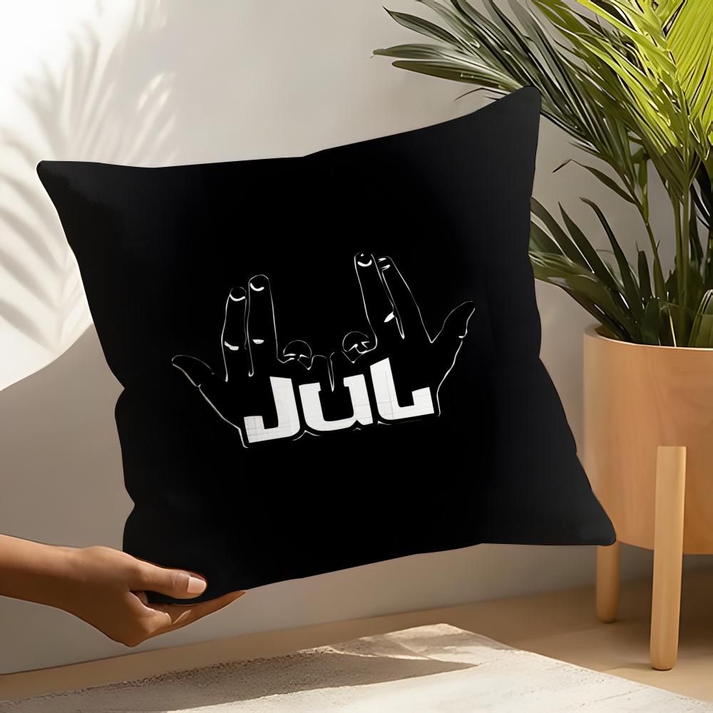 Singer Music JJUL JJulien Mari Pillow Case Linen Cushion Covers For Decorative Sofa Home Pillows Case Car Chair Pillows Cases