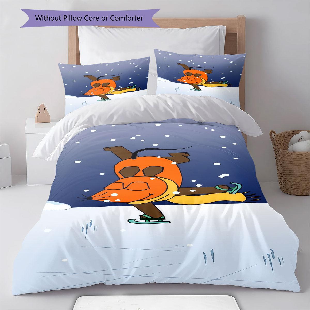 Die Maus Bettwäsche Steppdecke Set Bettbezug Kissenbezug Heimdekoration Geburtstagsgeschenk (1 Bettbezug + 2 Kissenbezüge, ohne Füllung) 135x200cm blue
