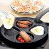 4 Grids Fried Egg Pan Non-stick Pancake Pan Hamburg Maker Divided Egg Skillet  Steak
