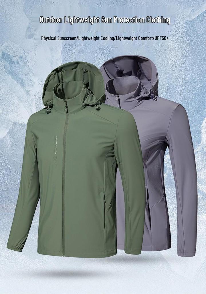 Men's 2025 Ice Silk UV Protection Jacket - Lightweight, Breathable Summer Sun Protection for Outdoor Activities