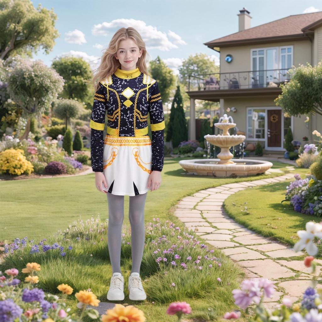 Halloween Kostüme Party Outfit Kleines Mädchen Langarm Oberteil Shorts Set Für Familienfeier Bühnenshow Cosplay Festival