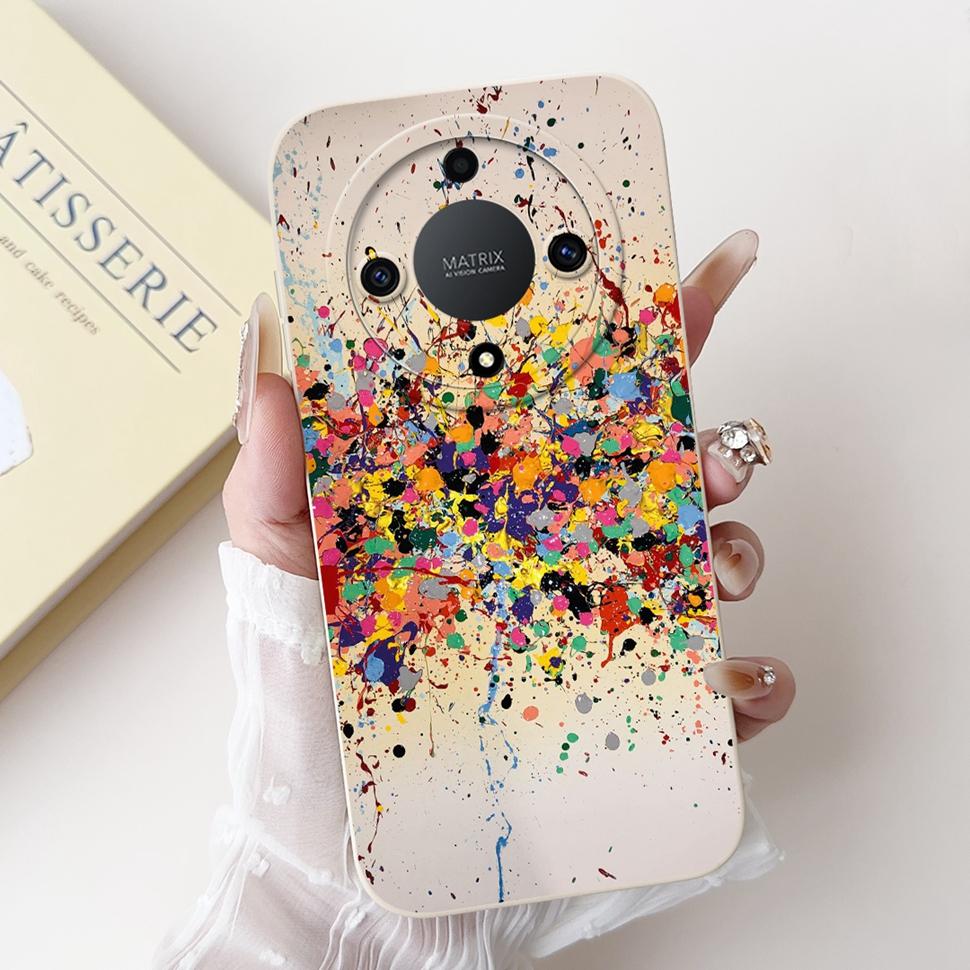Für Honor X9a Hülle RMO-NX1 Bunte Blume Bemalte Abdeckung Weiche Silikon Handyhülle Für Huawei Honor X9 A X9a HonorX9a Hülle