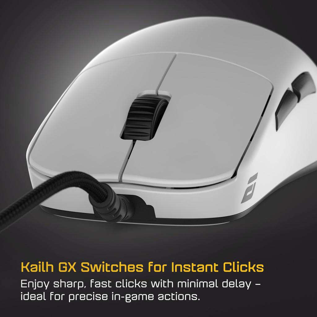 Endgame Gear OP1 8K V2 Wired Gaming 8000Hz PixArt PAW3950 Optical Kailh GX White Mouse, Polling, U+1F95A (Custom) Sensor, Switches,