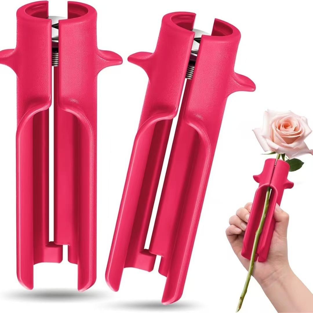 1 szt. Usuwacz kolców róży, Trymer do łodyg kwiatowych, Narzędzie do usuwania i obierania kolców Rose red opp pack pink
