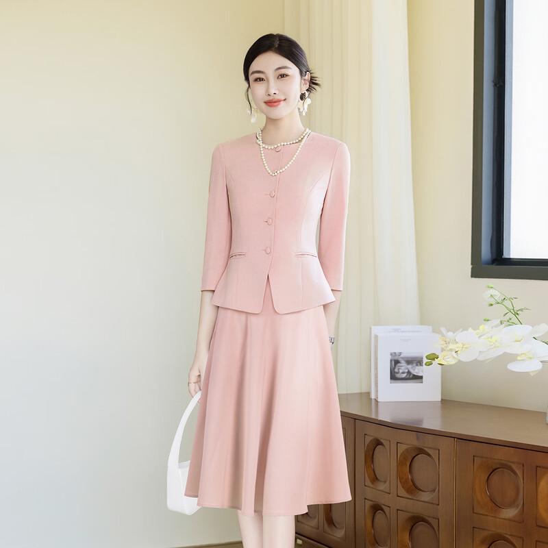 Женский блейзерный костюм Taluoman цвета «Вишневый цвет» с семью рукавами XL