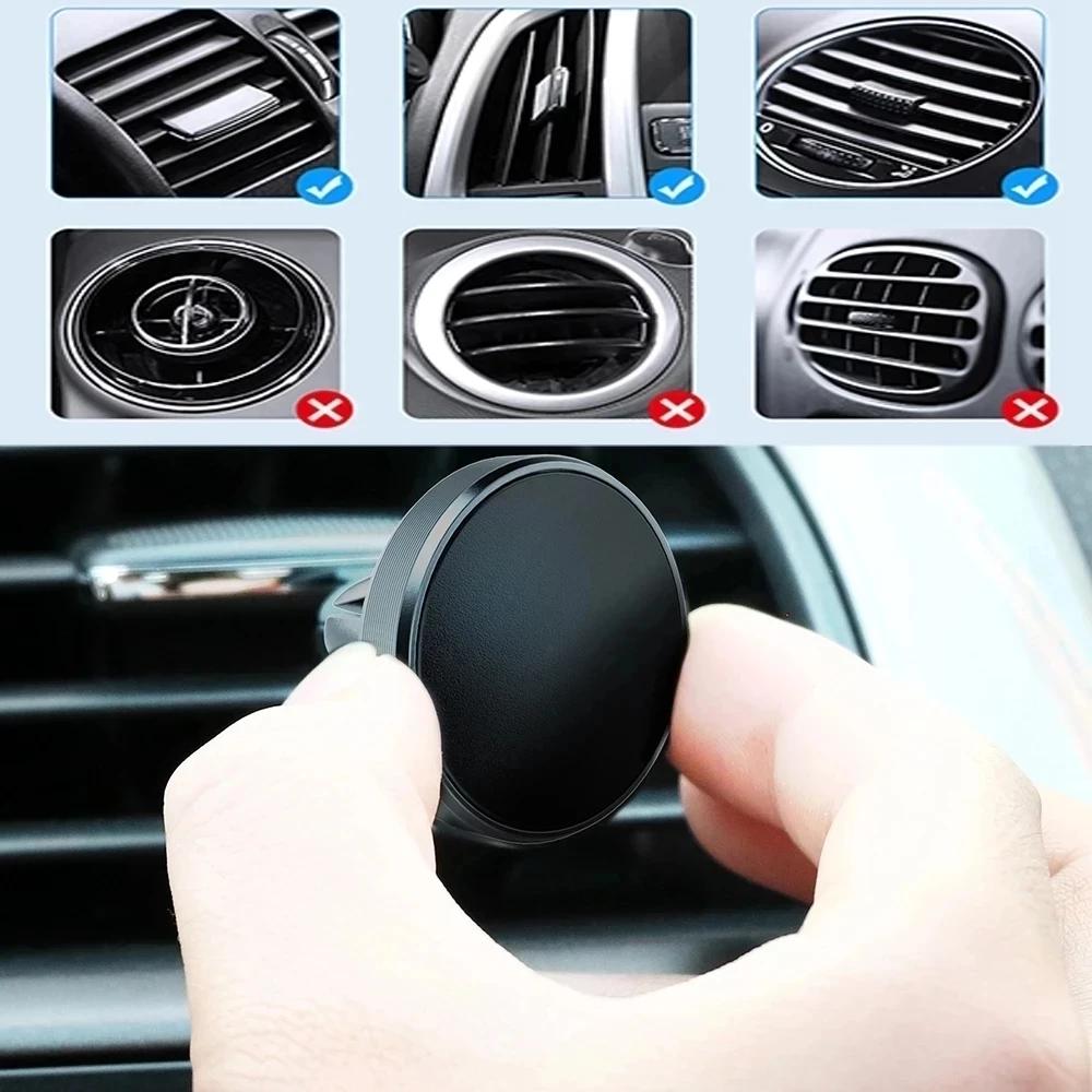 Car Air outlet Magnetic Phone Holder in Car Stand Magnet Cellphone Bracket Car Magnetic Round Holder For iPhone Samsung Huawei