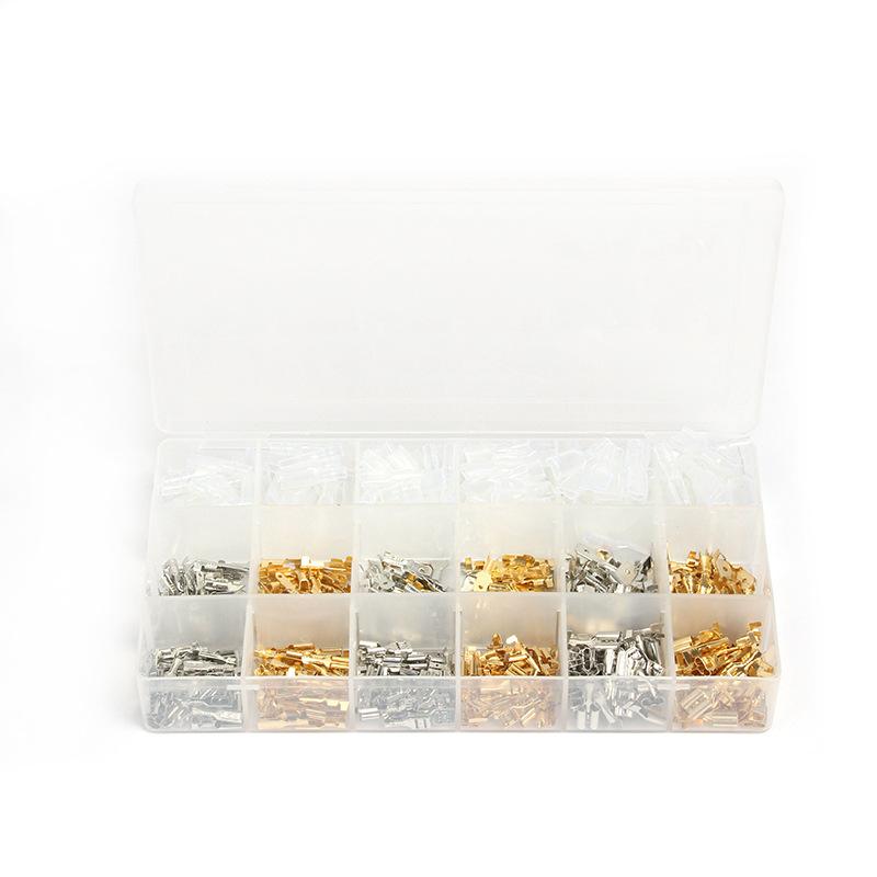 540Pcs/Box Plug-in Male Female Tab Terminals with Sleeves 2.8/4.8/6.3mm Wire Connectors