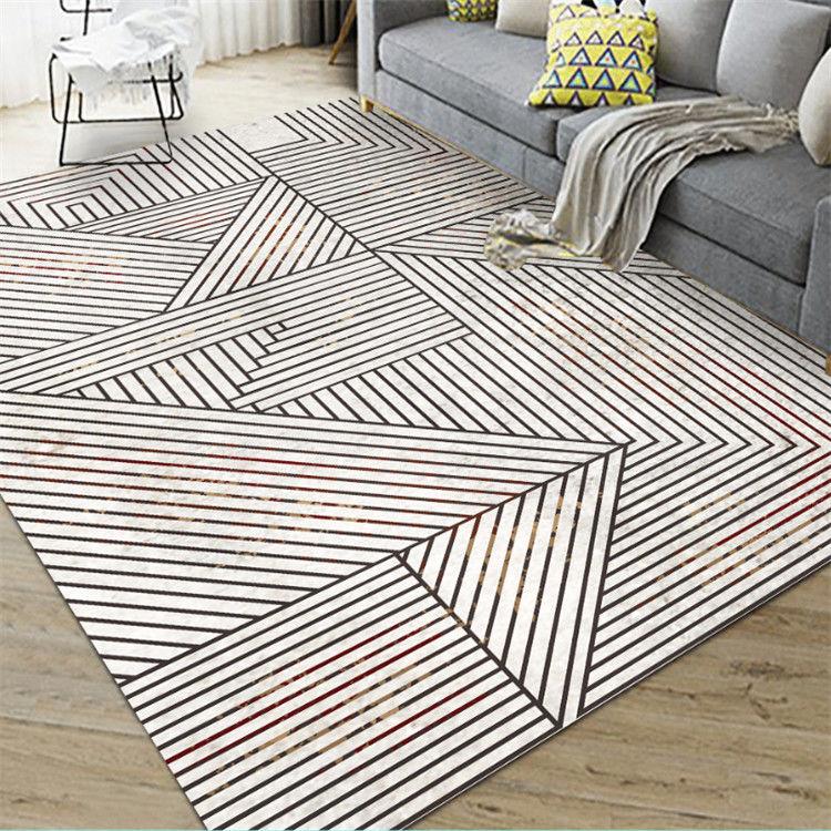 

Ковер с геометрическим узором для гостиной, спальни, противоскользящий коврик, мягкий скандинавский роскошный ковер для дома, украшение для дома 80*160cm