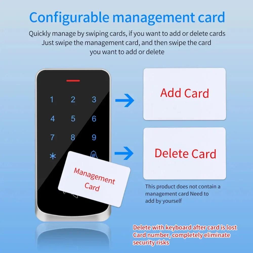 Door Lock Access Control Card Reader IP67 Waterproof RFID 125KHz Control Keyboard Touch Screen Access Controller Smart Electronic