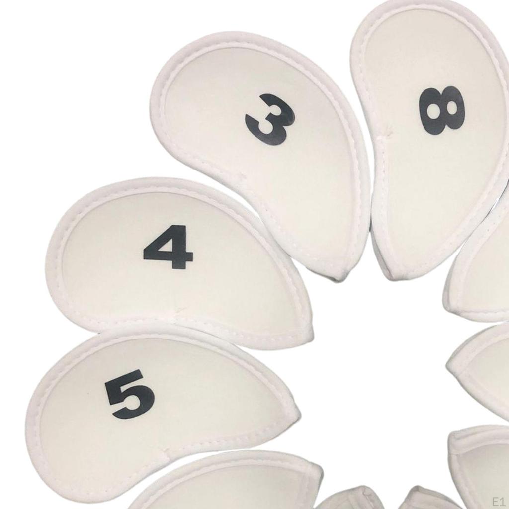 Zestaw 10 sztuk pokrowców na główki kijów żelaznych do golfa, Zestaw ochronny na putter, Pokrowce na główki 3 4