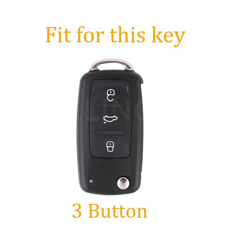Quicksand Gold Car Key Case Cover For Vw Volkswagen Polo Tiguan Passat B5 B6 B7 Golf 4 5 6 Mk6 Jetta Lavida Skoda Octavia Seat
