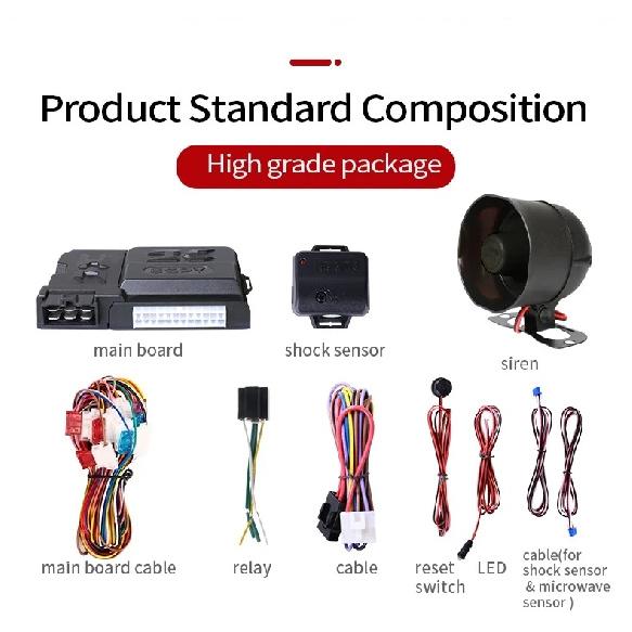 SPY DC 12V 2-way Car Alarm System Universal Automatic Remote Start Lcd Smart Key with 2 Two-way Remote Control
