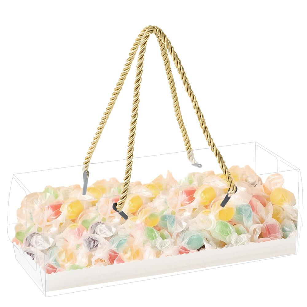 6pcs Clear Gift Packing Box Transparent Window Box Display and Storage Case for Jewelry Necklaces Earrings Bracelets Suitable for Parties Weddings