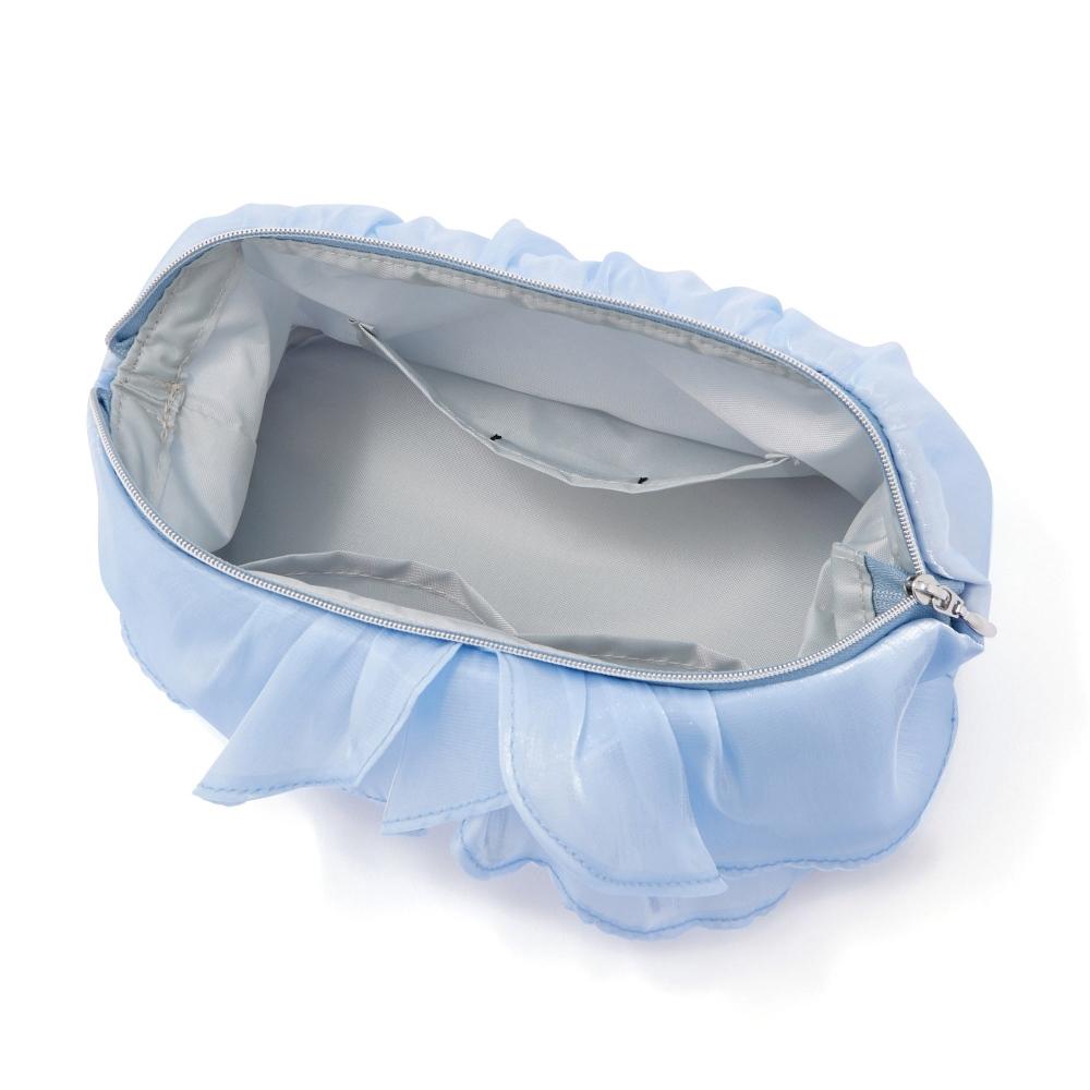 Franc Franc Japan Organza Flower Wire Pouch Light Blue