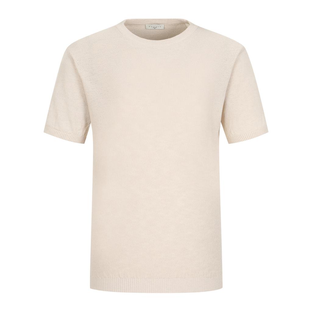 FERRAROMILANO Men'S Front Knit Round Sweater L/Beige (Amserd20251)