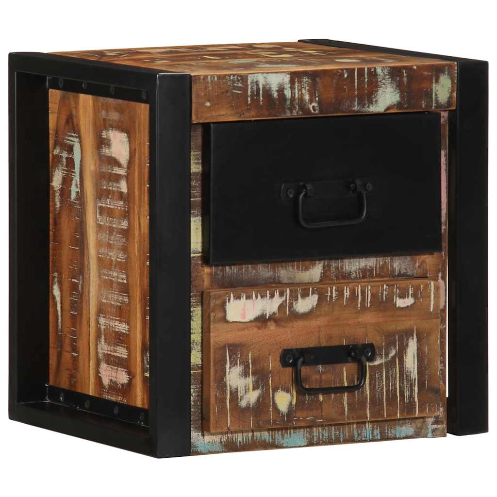 Nightstand Multicolour 40x35x40 cm Reclaimed Wood Solid Wood