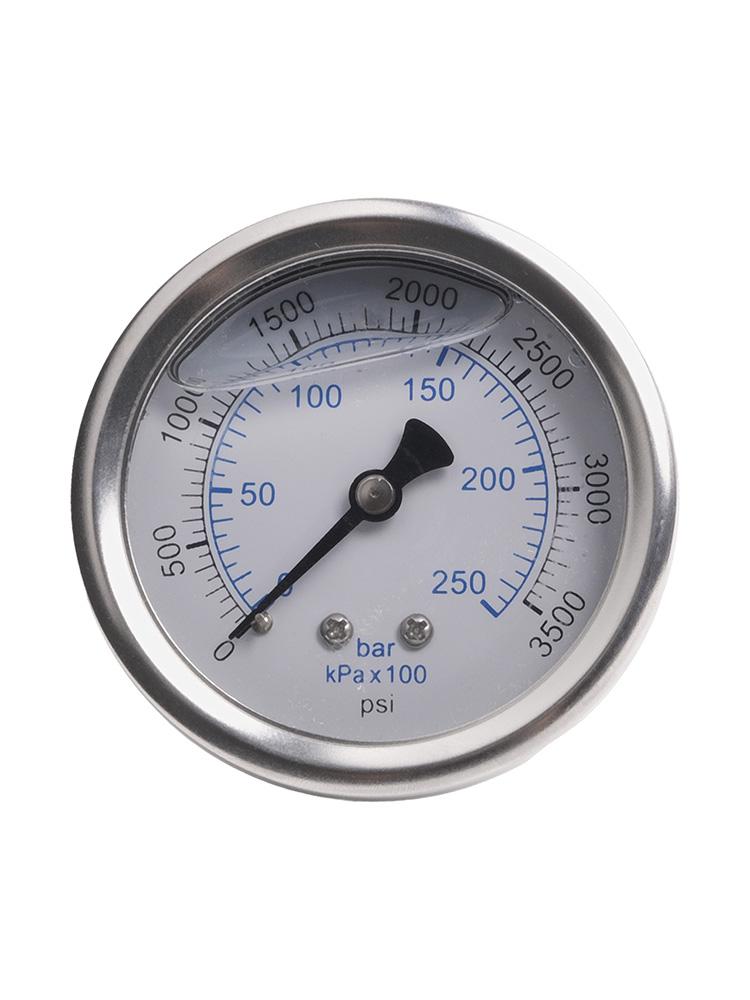 Meter Detector Pressure Gauge Stainless Steel Thread 0-250 Bar 3500 Psi 5.5KW M14x1.5 Pointer Pressure Washer Pressure Gauge