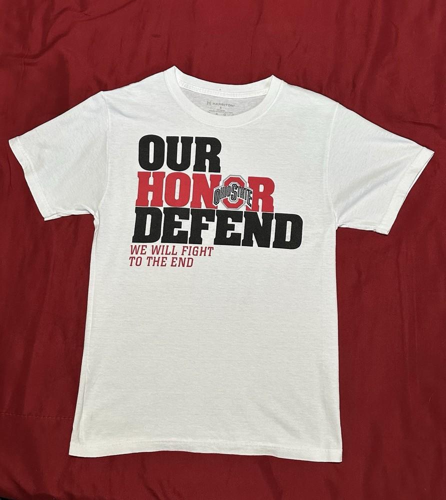 

Ohio State Buckeyes ‘Our Honor Defend’ Men’s Tshirt Size S Premium Unisex T-Shirt L
