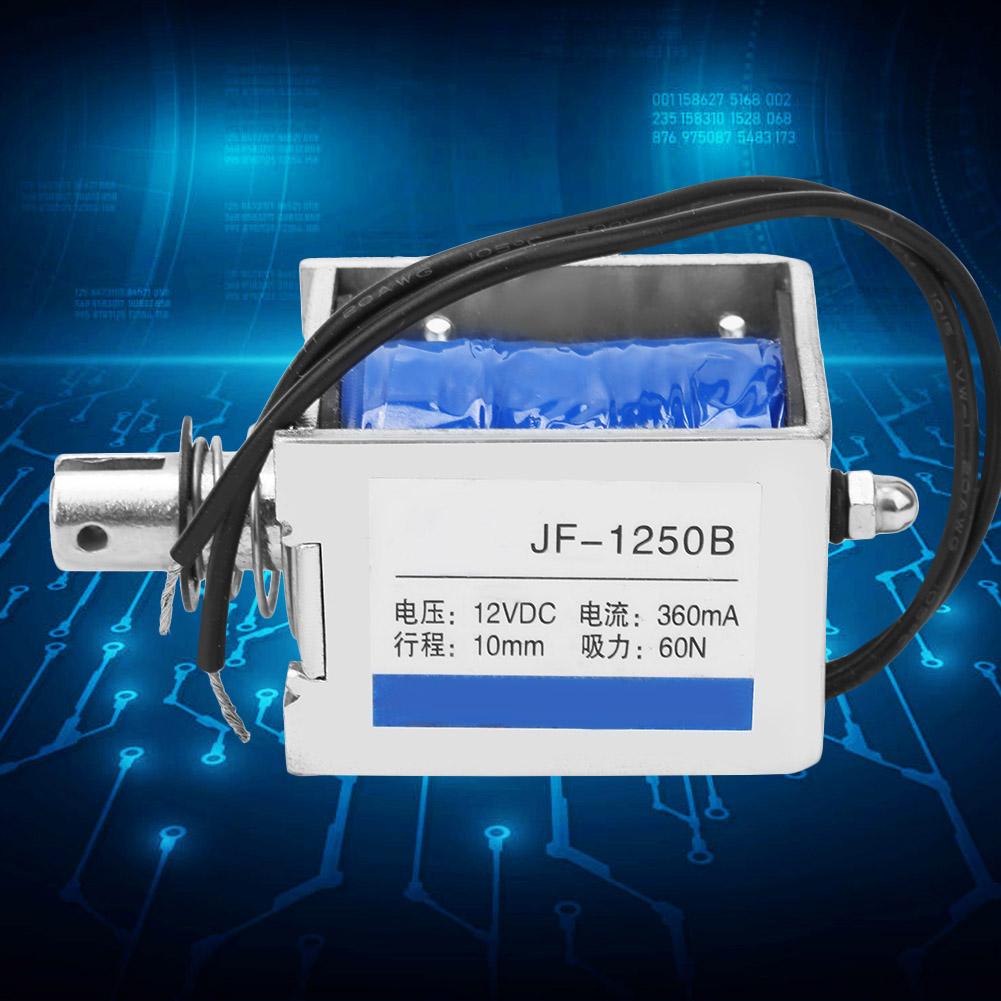 Elektromagnes DC typu Push Pull JF1250B 60N 12VDC skok 10mm