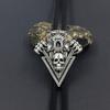 Classical Silver Metal Pendant Bolo Tie Rope Tie for Various Neck Styling Men's Neck Tie at Parties and Everyday Wear
