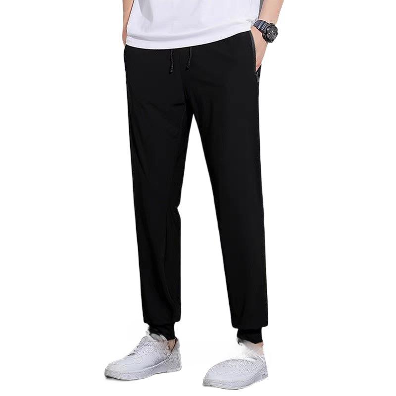 Men's Solid Color Flat Front Trousers
