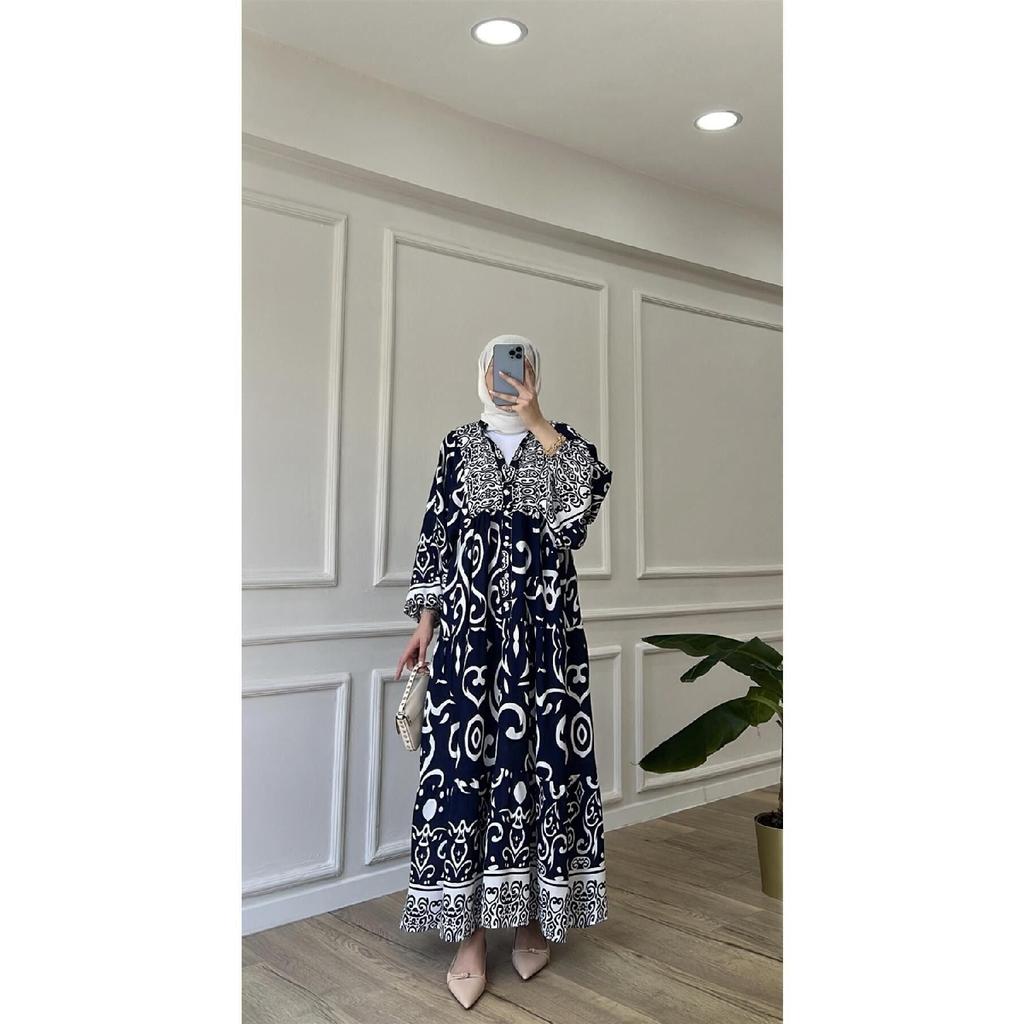 Rochie din viscoza cu model din stofa premium