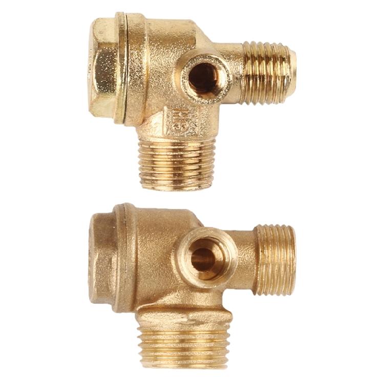 3-Way Unidirectional Check Valve Connect Pipe Brass/Zinc Alloy High Quality