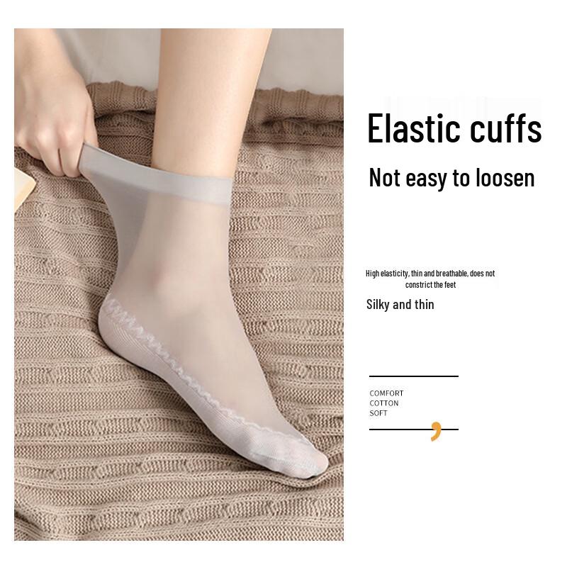 LangSha Cotton Sole Sheer Ankle Socks