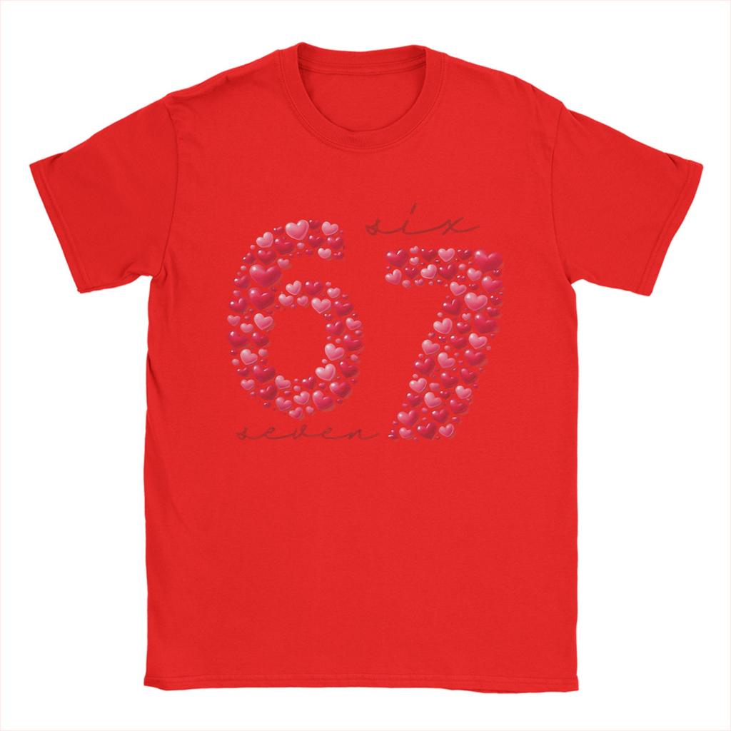 Valentines Day 67 TShirt Unisex Novelty Cotton Tees Round Collar Short Sleeve T Shirt Unique Clothing