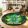 Round Rug Custom NameSporting CP Pattern Non Slip Carpet Home Floor Decor