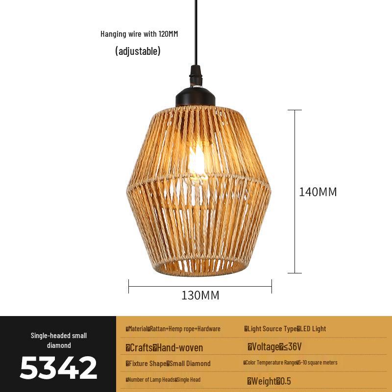 Japanese Bamboo Lantern: Retro Woven Pendant Light for Tea Room or Restaurant