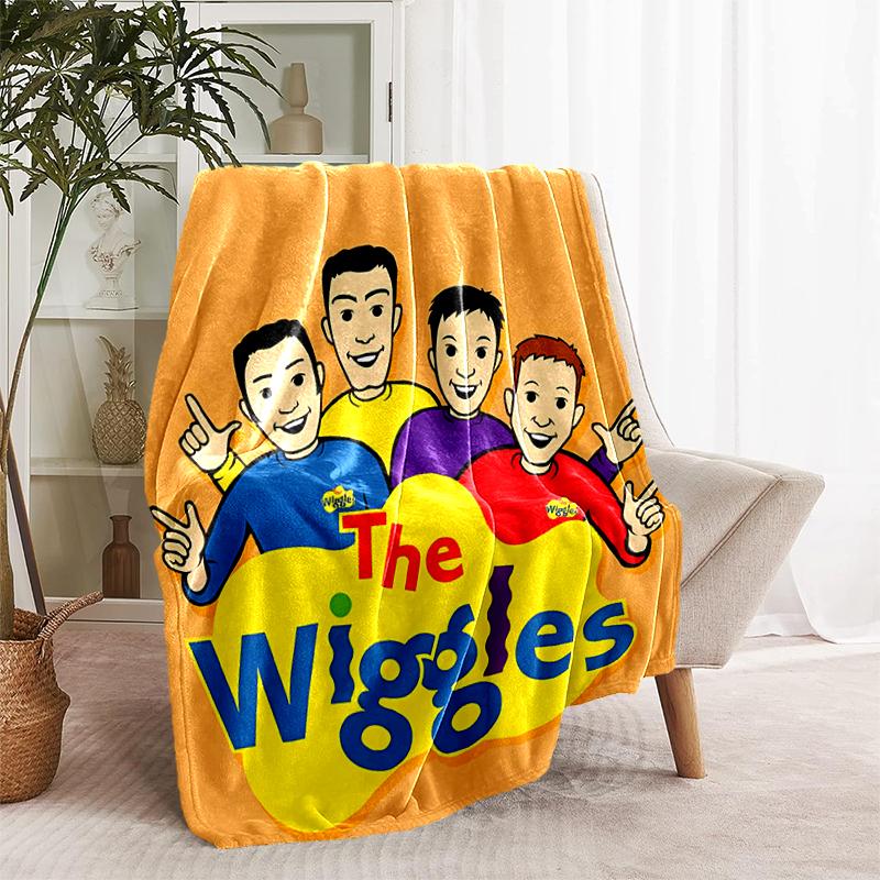 1pc Blanket The Wiggles Print Design, Lightweight Blanket for Sofa, Bed- Soft &Warm, Gift for All Seasons Like Christmas, Halloween