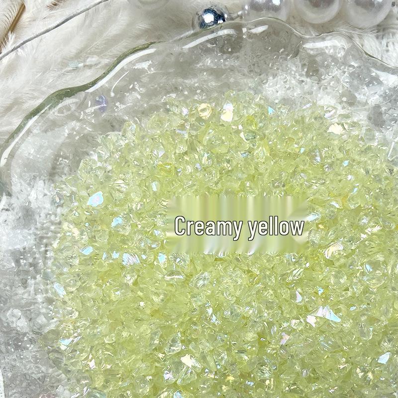 Handmade Iridescent Crushed Stone Nail Art Decorations